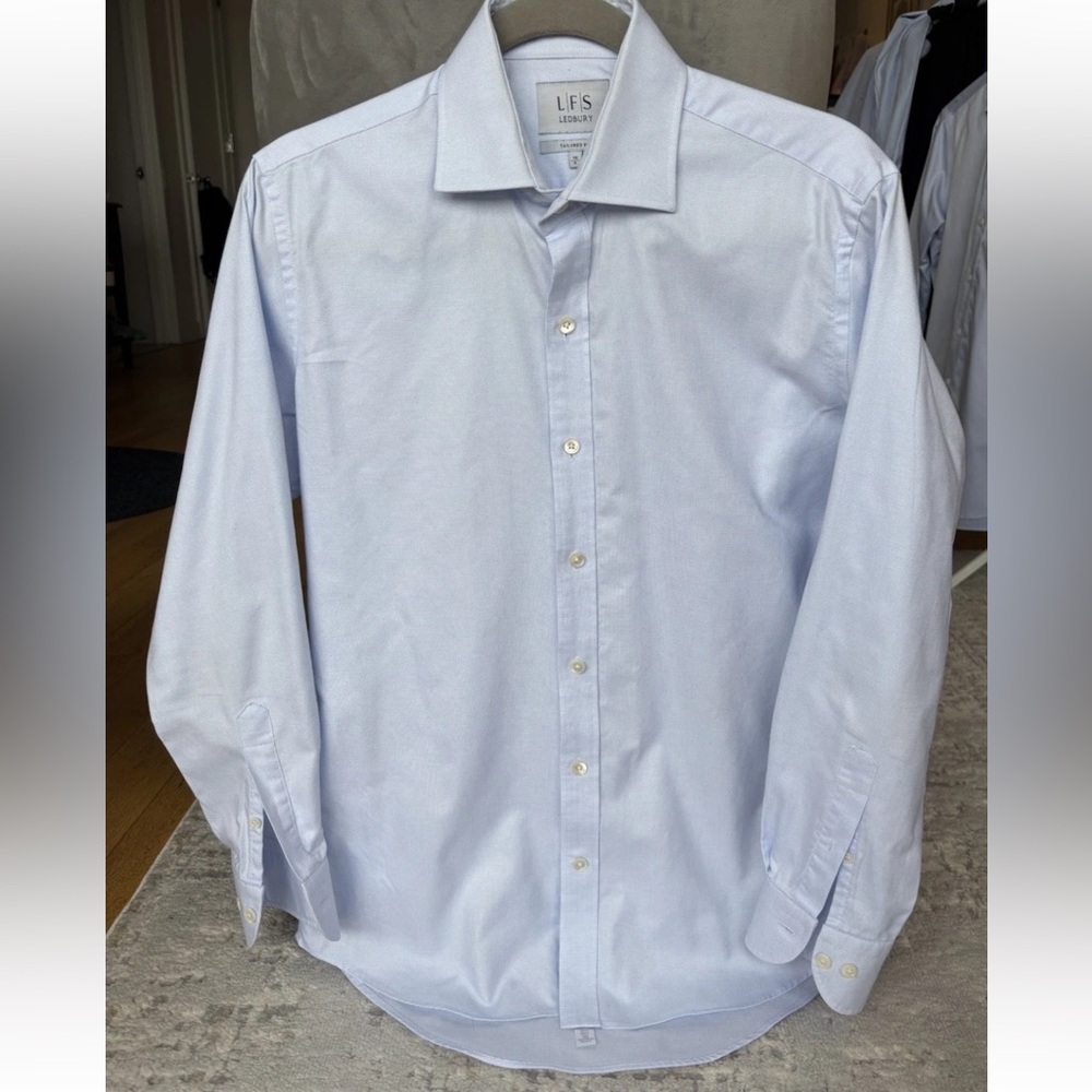 Ledbury Light Blue Dress Shirt 15/32.5 (Tailored Fit)